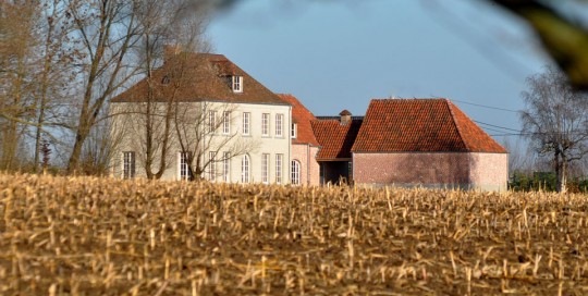 Renovatie met oude tegeldakpannen en boomse dakpannenVillaMortsela